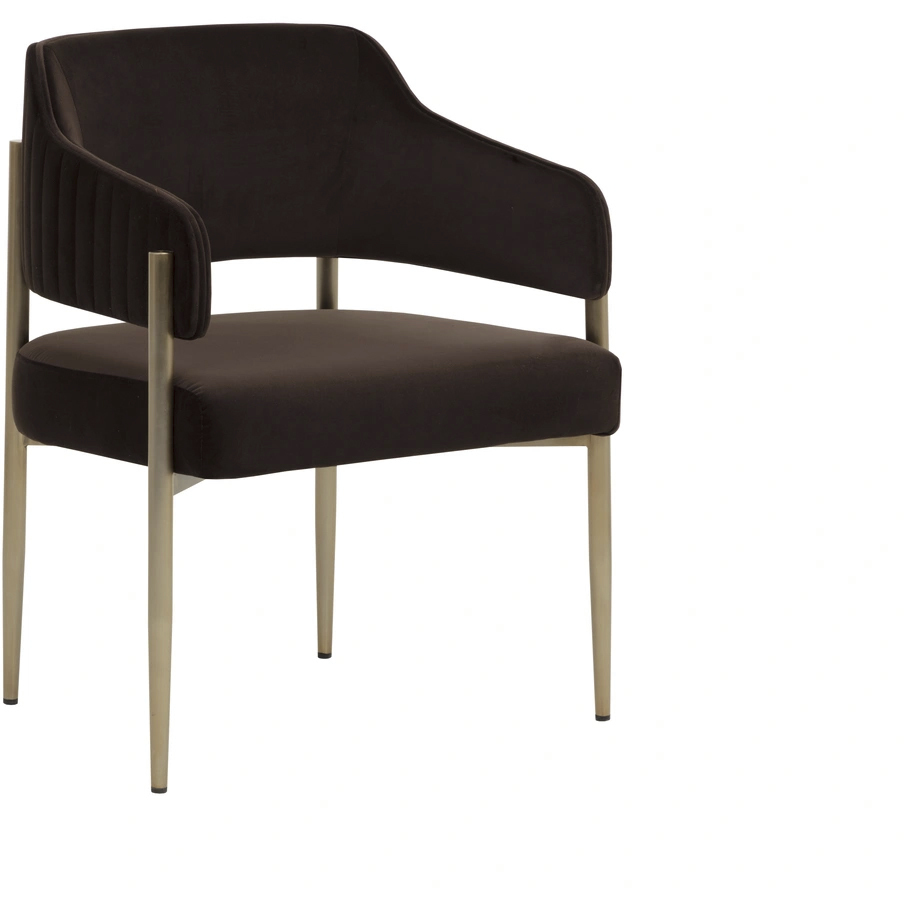 Tova Diamond Mink Dining Armchair